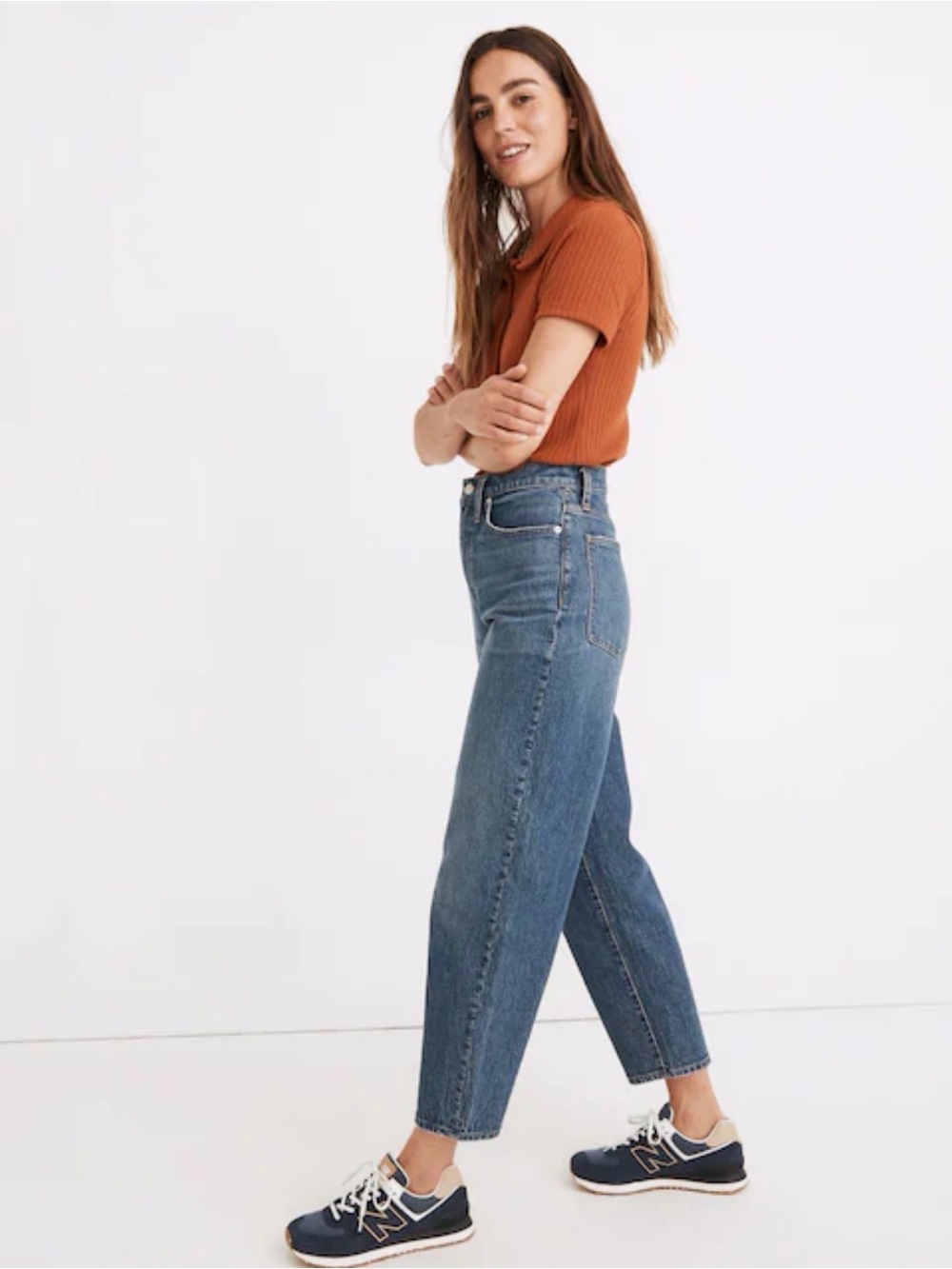 ๐โจMadewellโ Balloon Leg High Rise Crop Jeans Medium Wash Size 29โจ๐
